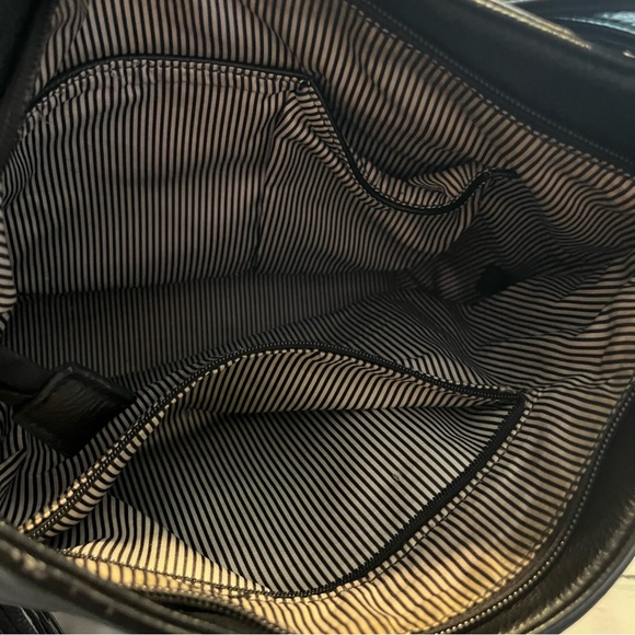 Black Medium Size Faux Leather Zip Up Purse with Gold Zipper Details - Picture 12 of 12